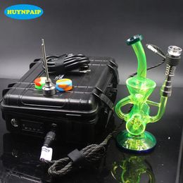 Hookahs Heady D electric nail kit E digital Nail Coil PID rig with Glass bong comb percolator Bongs Oil Rigs E dab electric kit