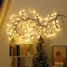 LED Light Tree Branch Light willow Tree Light warm white vine string lights 144LED USB powered Rattan Tree Christmas Light Night Light bedroom wedding decor