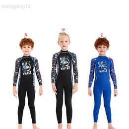 Wetsuits Drysuits Kids Wetsuit Quick Drying Dive Suit Swim Clothes Kid Swim Clothing Swimming Wear for Boys Girls Wearing Blue Boy M HKD230704