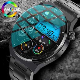 Smart Watches NFC Smart Watch Men GT3 AMOLED Pro 390*390 HD Screen Heart Rate Bluetooth Call IP68 Waterproof SmartWatch For Huawei Xiaomi New x0706