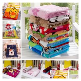 Blankets Kids Flannel Duck/Bear/Cat/Dog Warm Cartoon Smooth Flannels Blanket Baby Beddings Swaddling Blanket1.0 X1.4M Drop Delivery Dhd9H