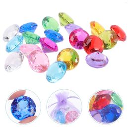 Vases 20 Pcs Jewel Toy Simulation Crystal Coin Ring Table Gemstones Acrylic Imitation Crystals Toys Child Pirate