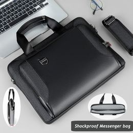 Briefcases Shockproof Messenger Laptop Bag 13 14 15.6 17.3 Inch Briefcase Man Lady Shoulder Case For Macbook Notebook Computer PC DropShip 230714