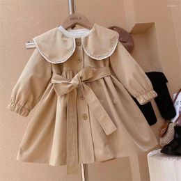 Coat Girls Brim Lead Dust Spring Autumn Children Baby Kids Period Doll Waist Jacket Clothes