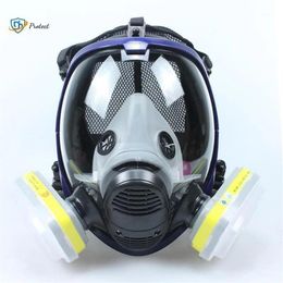 Mask 6800 7 in 1 Gas Mask Dustproof Respirator Paint Pesticide Spray Silicone Full Face Filters for Laboratory Welding1260w