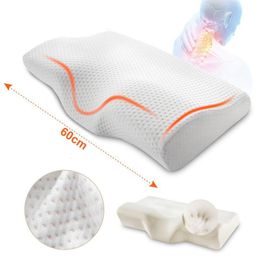 Pillow Memory foam bed orthodontic pillow neck protection slow rebound memory butterfly shaped healthy 230719