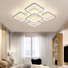Geometric Modern Led Ceiling Light Square Aluminum Chandelier Lighting for Living Room Bedroom Kitchen Home Lamp Fixtures245e