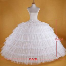 New Sell 6 Hoops Big White Petticoat Super Fluffy Crinoline Slip Underskirt For Wedding Dress Bridal Gown In Stock2038