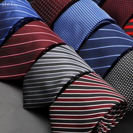Bow Ties Classic Tie For Men Business Solid Color Stripe Plaid Dots 7cm Jacquard Wedding Dress Necktie Daily Wear Cravat Accessories Gift