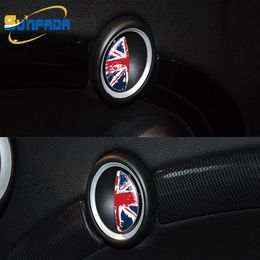Newest Design Interior Door Handle Decoration Car Styling Car Stickers For BMW MINI COOPER S R55 R56 R57 Cartoon National Flag218g