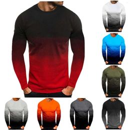 Men's T Shirts Fashion Spring And Summer Casual Long Sleeved V Neck Solid Color Tees For Men Trendy Cotton Pack