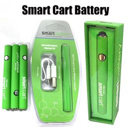 Smart Cart Battery 380 mAh Preheat Variable Voltage Batteries Vape Pen Fit For 510 Thread Oil Cartridges