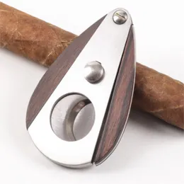 Wooden Stainless Steel Cigar Cutter Cigar Accessories Fan Cut Cigar Scissors Smoking Gift Set Accessories Tools Cigar Cutter Pliers