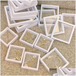 Jewellery Stand 10Pcs Set 3D Floating Display Case Stands Holder Suspension Storage For Pendant Necklace Bracelet Ring Coin Pi Dhgarden Dhykl