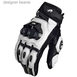 Five Fingers Gloves Motorcycle Gs Black Racing Genuine Leather Motoike White Road Riding Team G Men Summer WinterL231103