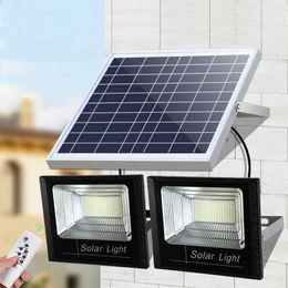 Novelty Lighting Solar Spotlights Solar Lights Outdoor Led Reflector Powerful Outdoor Solar Focus Waterproof Smart Lamp Solar Projector Light P230403