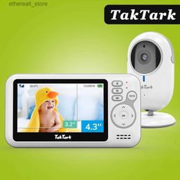 Baby Monitors 4.3 Inch Video Baby Monitor With Digital Zoom Surveillance Camera Auto Night Vision Two Way Intercom Babysitter Security Nanny Q231104