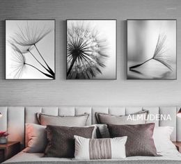 Paintings Dandelion Flower Canvas Painting Modern Black White Art Pictures For Home Decoration Living Room Abstract Wall Poster No8809275