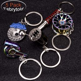 Key Rings L Car Parts Model Chains Colorf Turbo Keychain Black Manual Tire Rim Blue Brake Rotor Red Spring Shockabsorber Drop Delivery Amxpy