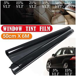Care Products 6Mx0.5M Car Window Protective Film Black Tint Tinting Roll Kit Vlt 8% 15% 25% 35% 50% Uv-Proof Resistant For Drop Deli Dhad7