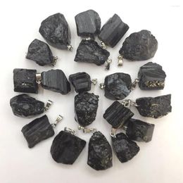 Pendant Necklaces 2023 Z Fashion Noble Black Tourmaline Small Chaotic Stone Necklace 50 Per Pack Low Price