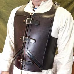 Men's Vests Vintage Medieval Steampunk Chest Guard Viking Warrior Knight Costume Larp Breastplate Gear Armor Vest
