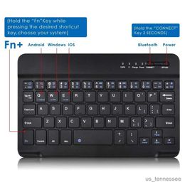 Keyboards Keyboards Mini Wireless Bluetooth Keyboard for Mobile Phone Tablet Mute Button Rechargeable Keyboard for Android Windows R231109