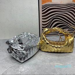 Designer-bags woven Knotting tote bag cloud bag sheepskin leather handbag Dumplings package woman silver gold