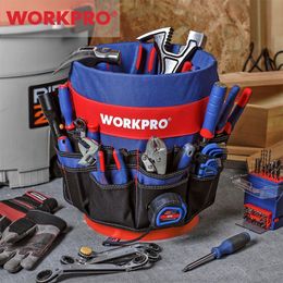 Tool Bag WORKPRO Tool Bag with 51 Pockets Fits to 3.5-5 Gallon Bucket Tool Belt Tool Organizer Tools Bucket Excluded 230410