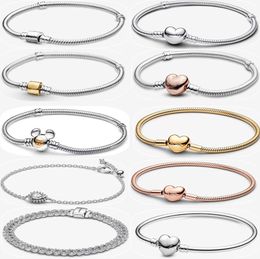 Bracelets populares populares de designer de alta qualidade para mulheres de Natal Ano Novo Ano Novo Fashion Luxury Gift Diy Fit Pandoras Pulseira de cadeia atemporal