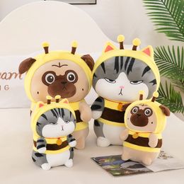 Online celebrity Wu Huang Cat Plush Doll with multiple styles of cross dressing Plush Toys Cat Cross dressing Birthday Gift Wholesale
