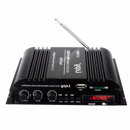 Freeshipping LP - 269 4 channel multifunctional FM SD USB MP3 player remote control digital Stereo audio mini car power amplifier Olswp