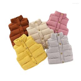 Jackets High-end Autumn Children Warm Thicken Vest Baby Cotton Waistcoat Kids Outerwear Coat Clothing Korean Boys Girls