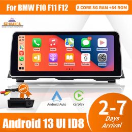 car dvd 12.3" Wireless Carplay Auto Android 13 Car Multimedia Display Screen for BMW 5 Series F10 F11 F12 CIC NBT GPS WIFI 4G