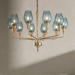 Chandeliers Modern Art Deco Chandelier Living Room Lustre Vintage High Quality El Guest Bedroom Glass Lamp Gold