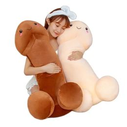 Plush Dolls 30 90cm Full Size Cute Flesh colored Penis Toy Pillow Sexy Soft Stuffed Funny Cushion Simulation Lovely Gift for Girl 231116