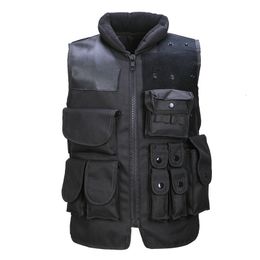 Men's Vests Tactical Military Fan Outdoor Clothes Combat Vest Training Uniform Imitation Body Armor Real Cs Stab Proof 230420