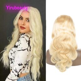 613# 13X4 Lace Front Wig Brazilian 100% Human Hair 10-32inch Body Wave Blonde Color 150% 180% Density Peruvian Raw Virgin Hair Wigs