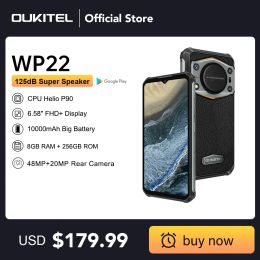 Oukitel WP22 Rugged 6.58" FHD+ 10000mAh 8GB+256GB Helio P90 48MP Rear Camera