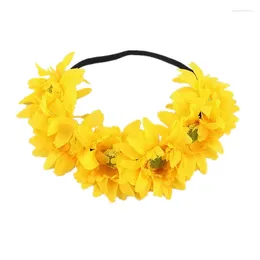 Hair Accessories Sunflower Crown Boho Headband Flower Accessory (Yellow)