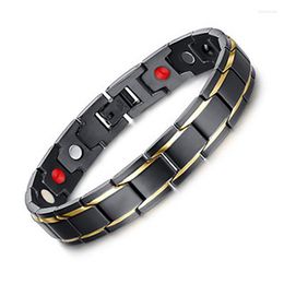 Bangle Magnet Germanium Stone Couple Titanium Steel Bracelet Fashion Personalized Magnetic Jewelry Men'S And Women'S Wristband Gift