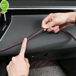 New Luxury Car Mouldings Trim Pu Leather Braid Decorative Line Strip For Door Dashboard Sticker Car Interior DIY Strips Universal