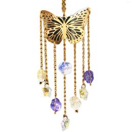 Charms Beautiful Healing Crystal Stone Suncatcher Jewellery Handmade Butterfly Mushroom Tassel Pendant Hanging Ornament