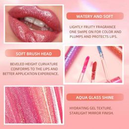 Lip Gloss 9Pcs/Box Beautiful Fit Lips Soft Brush Head Cosmetics Moisturising Liquid Lipstick Woman Supply Glaze