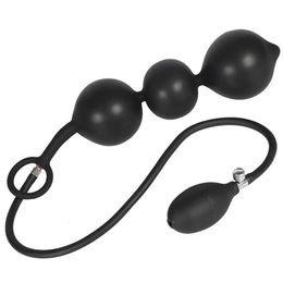 Sex Toys Massager Inflatable Anal Beads Silicone Butt Plug Balls Expandable for Sex toys Gay Men Anus Dilator Intimate Goods