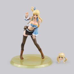 20cm Fairy Tail Lucy Heartfilia 1/7 Scale Painted Figure White DrFigurine PVC Action Figure Collectible Model Toy Doll X0503