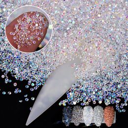 Nail Art Decorations 1440pcs Crystal AB Mini NailRhinestone 3D Rhinestone Decoration DIY Nails Pixie Micro Diamond H0085