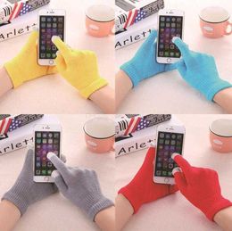 Knitting Warm Gloves Touch Screen Magic Acrylic Glove Mobile Phone Universal Touch Screen adult men women cheap mittens wholesale