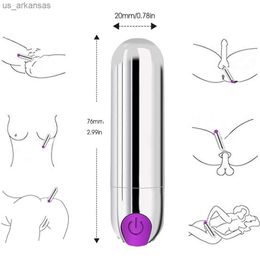 G-Spot Bullet Vibrator Dildo Nipple Clitoris Stimulator USB Rechargeable Portable for Travel Discreet Vibe Wand Anal Massager L230523