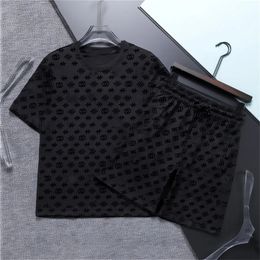 2023 new designers brand mens Tracksuits hooded two piece sets sports outfits letter Short sleeve Leisure sportswear clothes pure cotton jogger suit casual M-3XL